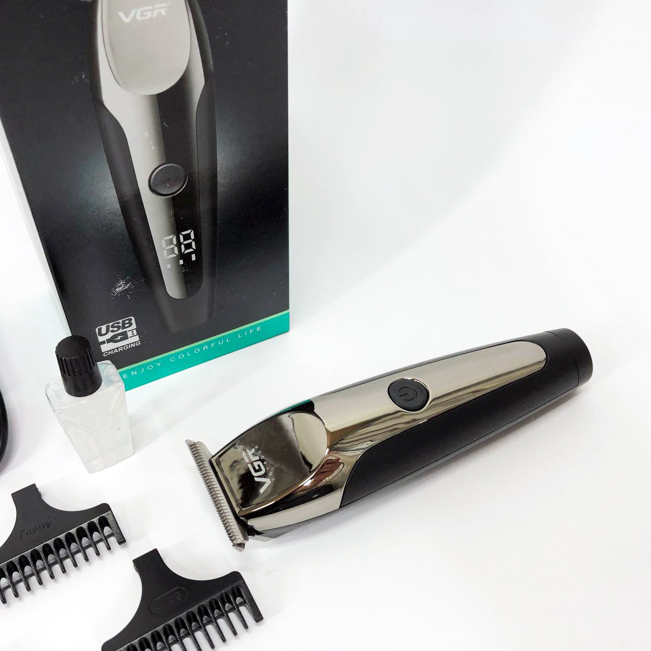 Аккумуляторная машинка для стрижки VGR V-059, беспроводная электробритва, машинка для стрижки для дома