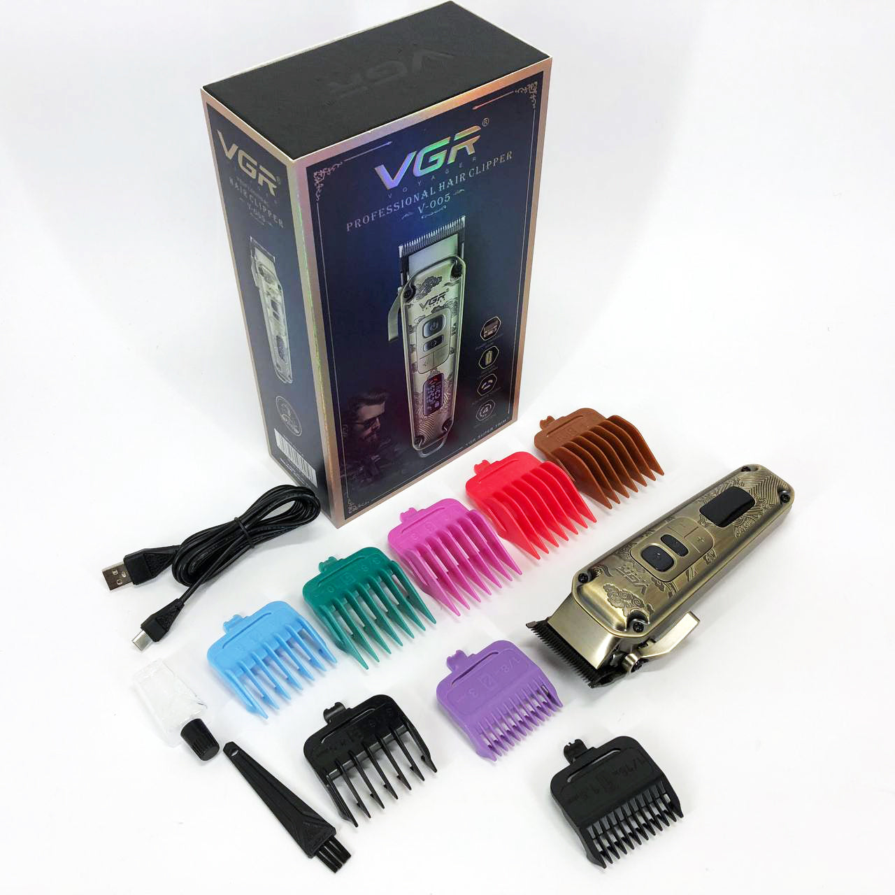 Машинка для стрижки волос триммер для бороды VGR V-005, Окантовочная машинка, Подстригательная машинка