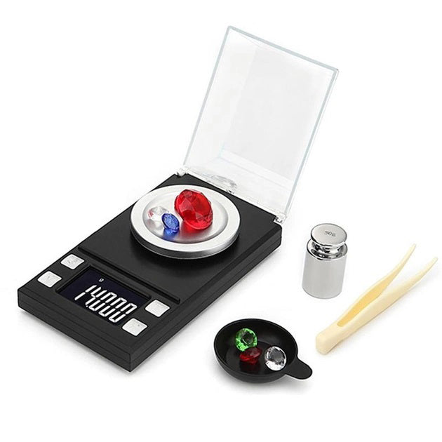 Весы ювелирные высокоточные до 50г, 0.001г точность, 8028, Компактные электронные весы для ювелиров