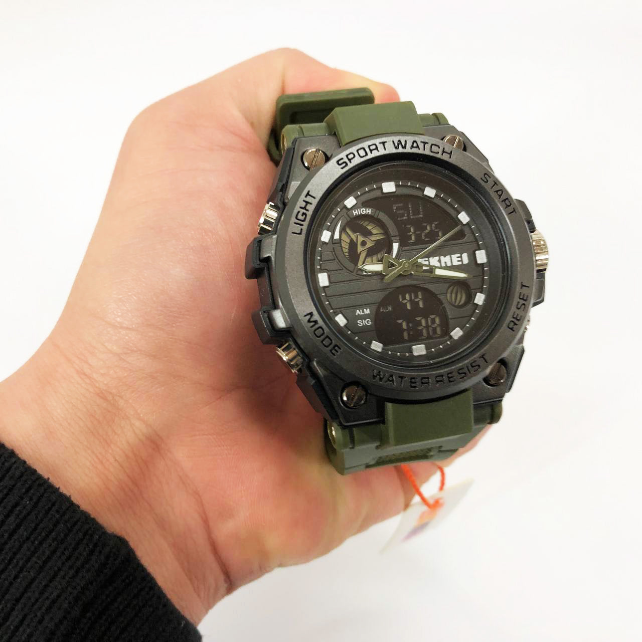 Годинник наручний чоловічий SKMEI 2031AG ARMY GREEN, годинник тактичний протиударний. Колір: зелений