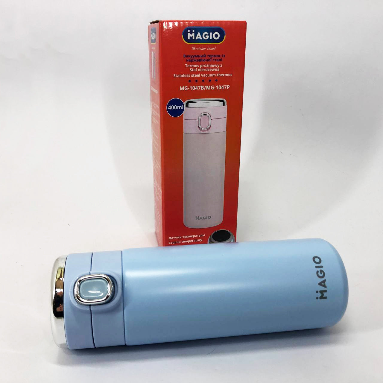 Термос SMART MAGIO MG-1047B вакуумный 400 мл, Умный термос с датчиком температуры, Термос походный