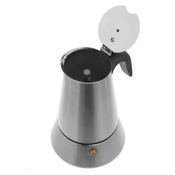 Кофеварка гейзерная из нержавеющей стали UNIQUE UN-1901 180 мл, Гейзер для варки кофе гейзерная кофеварка