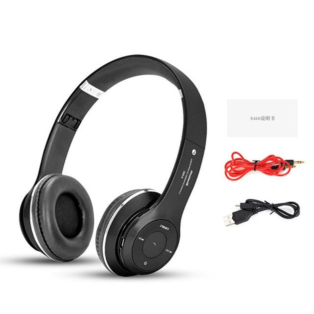 Беспроводные наушники S460 Bluetooth black с MP3 плеером черный 18-20000 Гц, Беспроводные блюз наушники