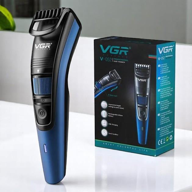 Универсальная аккумуляторная машинка VGR V-053B для стрижки волос, бороды, усов и тела, зарядка от USB
