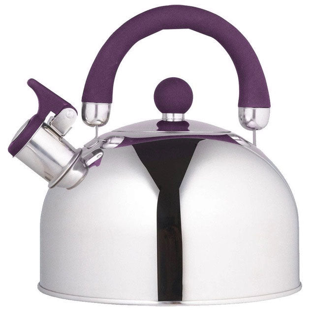 Чайник Unique со свистком UN-5302 2.5 л, красивый чайник для газовой плиты. Цвет: фиолетовый