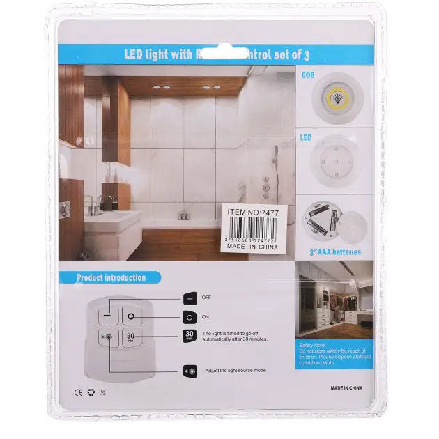 Набор из трёх LED Ламп BAILONG BL-1012 с Пультом и Таймером Отключения Два Режима Яркости