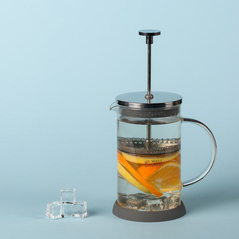 Френч-пресс Well Done WD-8036B из термостойкого стекла 600 мл, Чайник для заваривания трав прозрачный