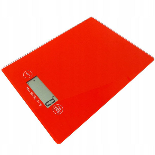 Ваги кухонні MATARIX MX-402 5 кг з дисплеєм, Ваги кухонні для продуктів домашні. Колір: червоний