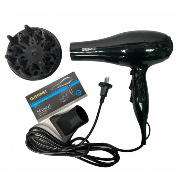 Профессиональный фен Gemei GM-103 2200Вт для сушки укладки волос режимы скорости, температуры, сенсор