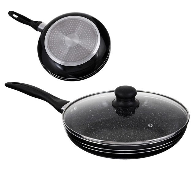 Сковорода с крышкой и антипригарным покрытием UNIQUE UN-5162 20 см, Сковорода фирменная для приготовления