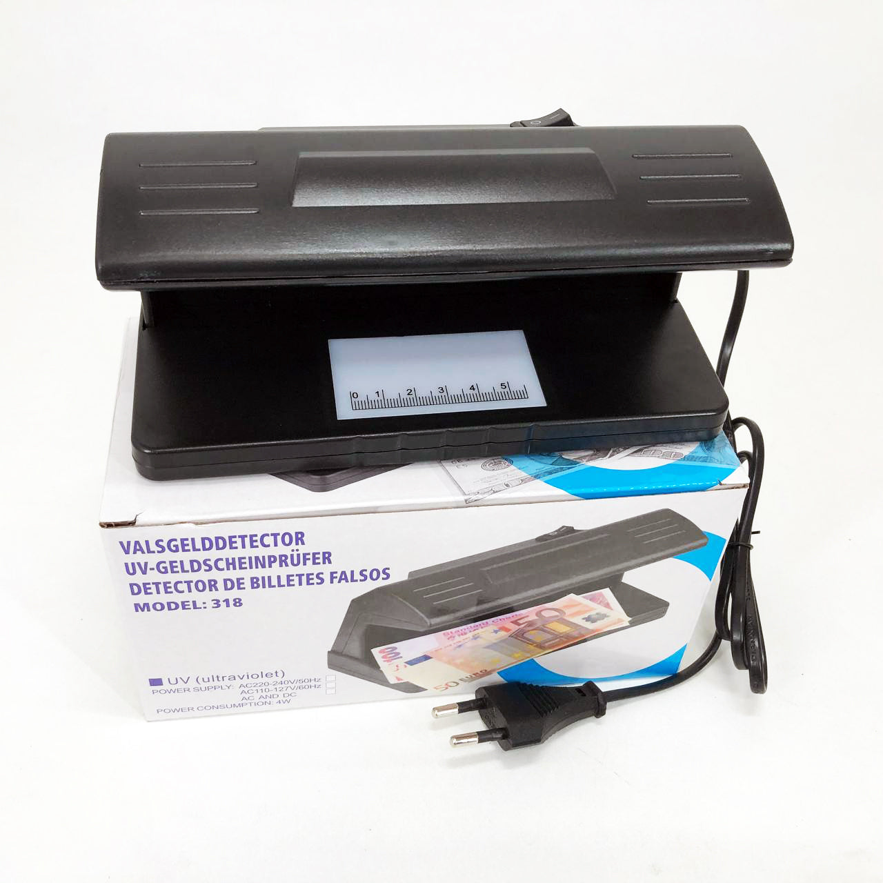 Детектор валют ультрафиолетовый Counterfeit Money Detector UV Ultraviolet Light 318