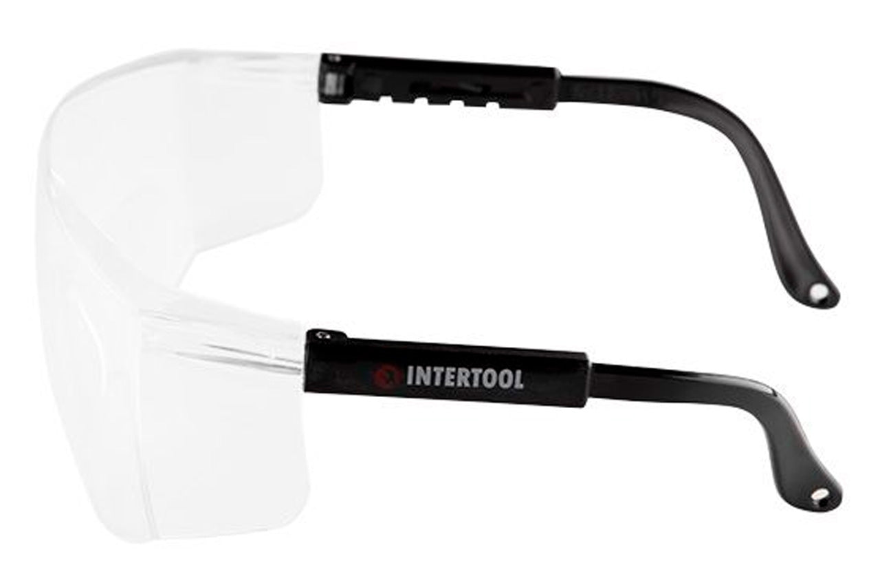 Очки защитные Intertool - регулируемые ушки поликарбонат прозрачные