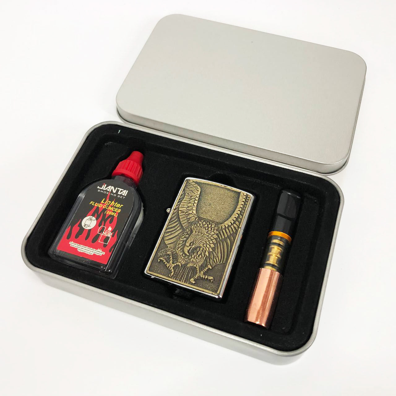 Зажигалка бензиновая в подарочной коробке N13, подарочные прикольные зажигалки, подарок зажигалка парню