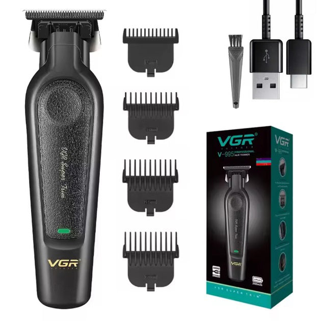 Аккумуляторная машинка для стрижки VGR V-995 + 4 насадки, 2000 мАч, USB
