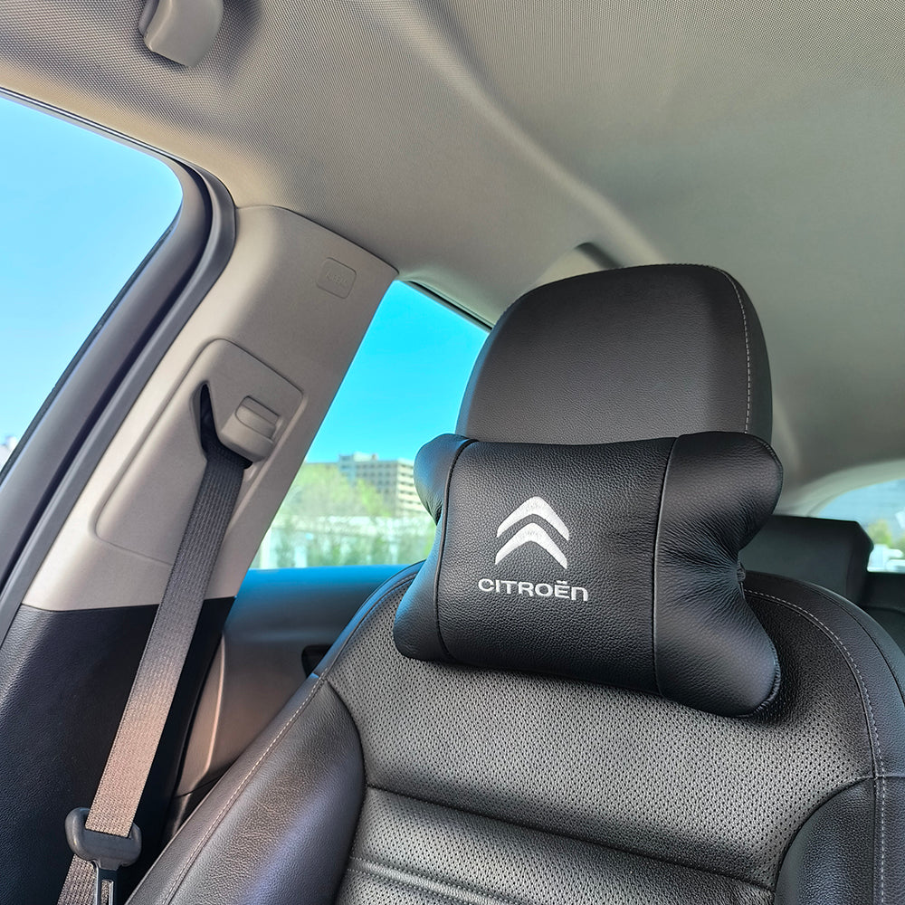 Набор кожаных подушек Citroën из натуральной итальянской кожи + фирменный брелок в подарок