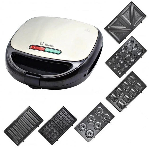 Мультипекарь 6в1 со съемными формами Domotec MS-7706, сендвичница 4в1, домашний гриль для шаурмы