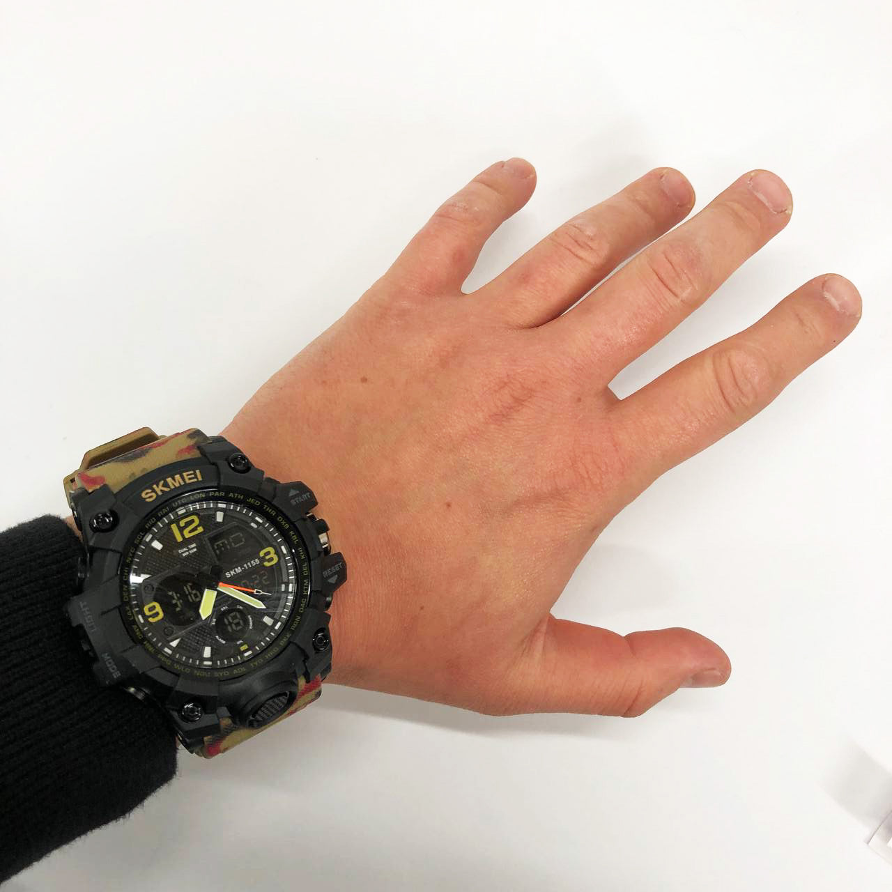 Часы наручные мужские SKMEI 1155BAG RED CAMO, брендовые мужские часы. Цвет: красный камуфляж