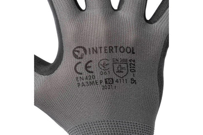 Перчатки Intertool - нитриловые 10" (серая)