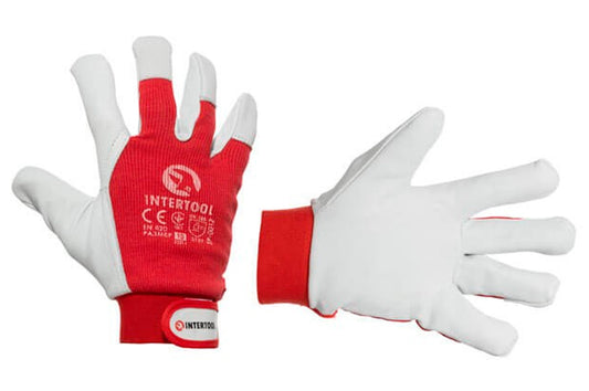 Перчатки Intertool - кожаные комбинированные 10"