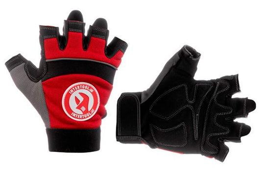 Перчатки Intertool - неопреновые комбинированные спандексом 9" (Без пальцев)