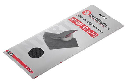 Сетка абразивная Intertool - 105 х 280 мм Р60 (в комплекте 10 шт.)