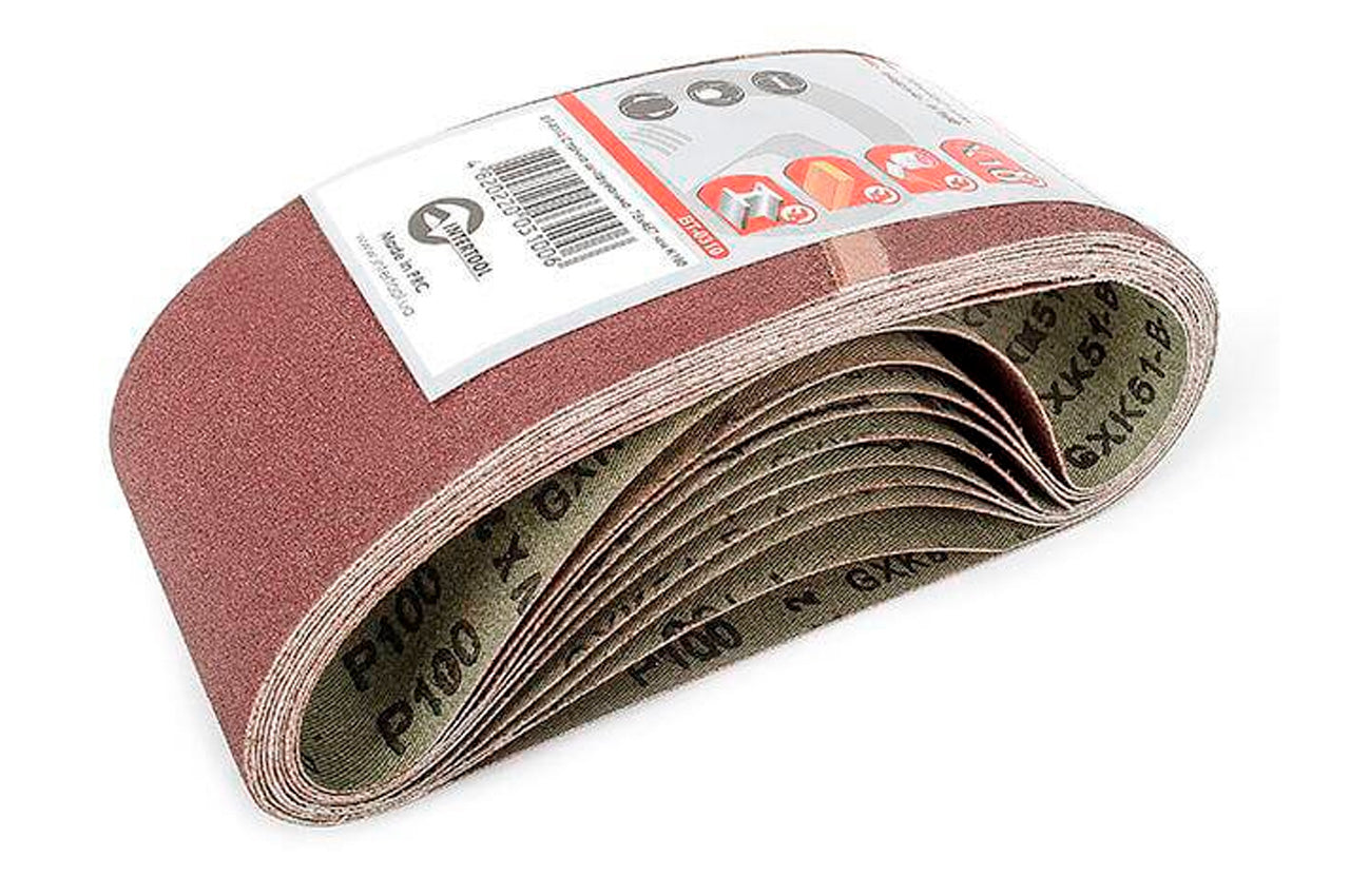 Лента шлифовальная Intertool - 75 х 457 мм Р100 (10 шт.)