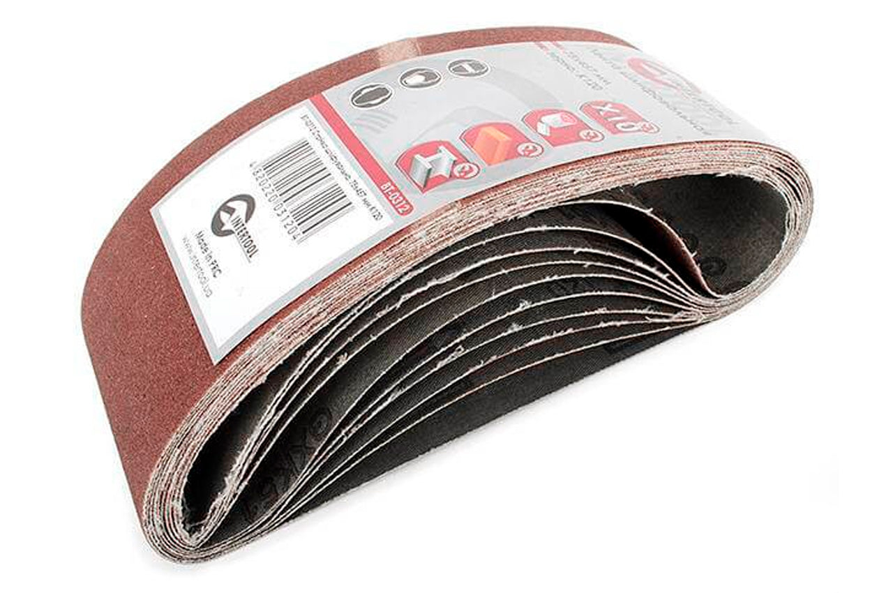 Лента шлифовальная Intertool - 75 х 457 мм Р120 (10 шт.)