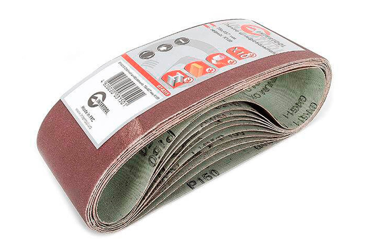 Лента шлифовальная Intertool - 75 х 457 мм Р150 (10 шт.)