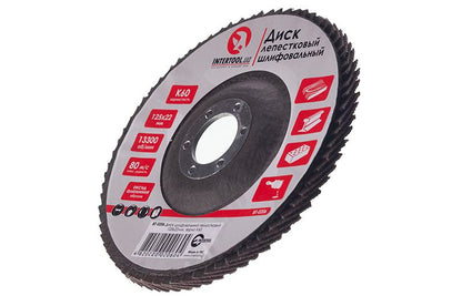 Круг лепестковый торцевой Intertool - 125 мм Р60