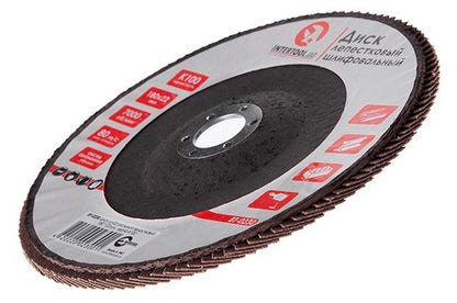 Круг лепестковый торцевой Intertool - 180 мм Р100