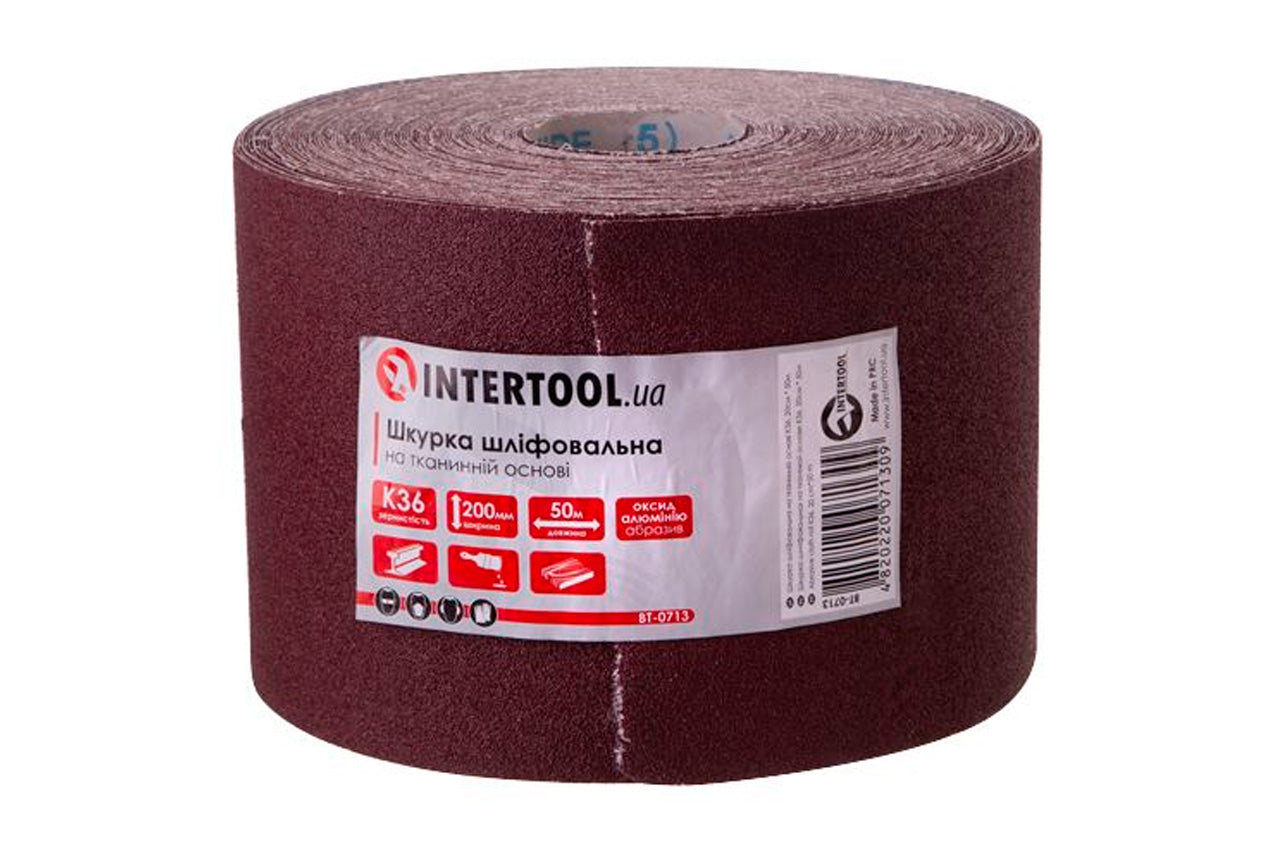 Шлифовальная шкурка Intertool - 200 мм х 50 м P36