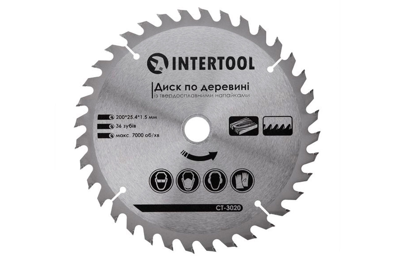 Диск пильный Intertool - 200 х 36T х 25,4 мм