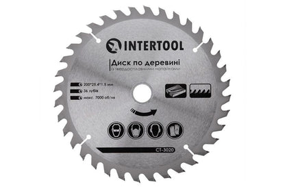 Диск пильный Intertool - 200 х 36T х 25,4 мм