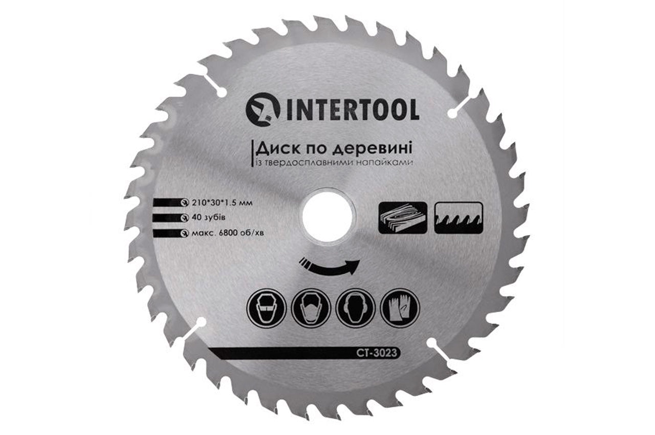 Диск пильный Intertool - 210 х 40T х 30 мм