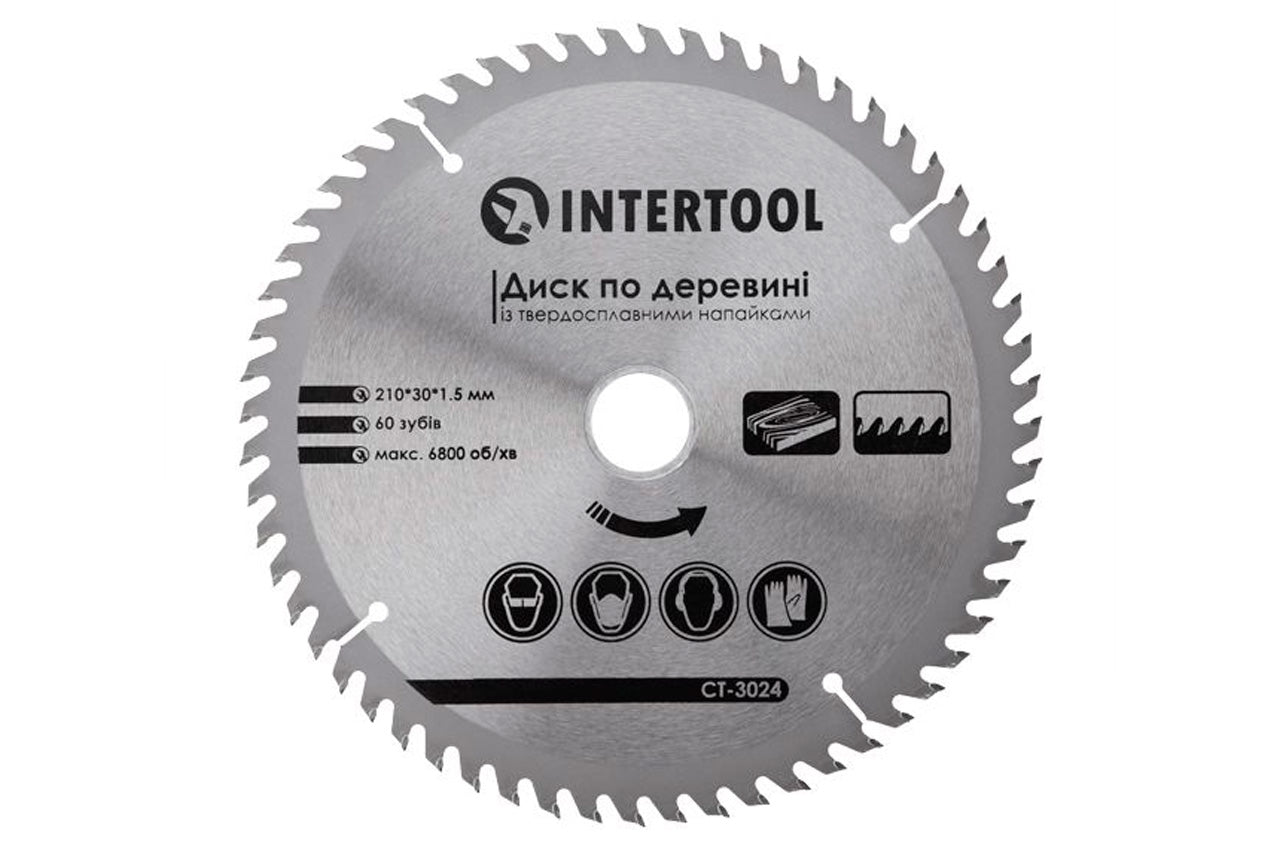 Диск пильный Intertool - 210 х 60T х 30 мм