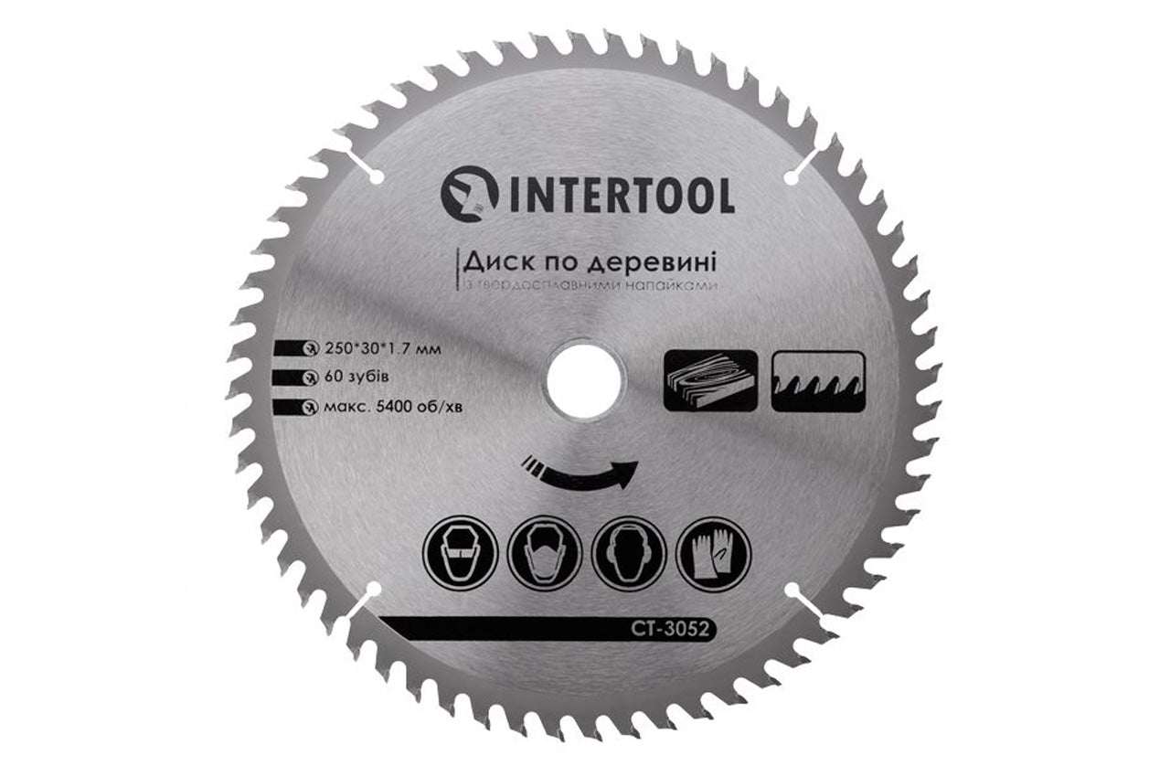 Диск пильный Intertool - 250 х 60T х 30 мм