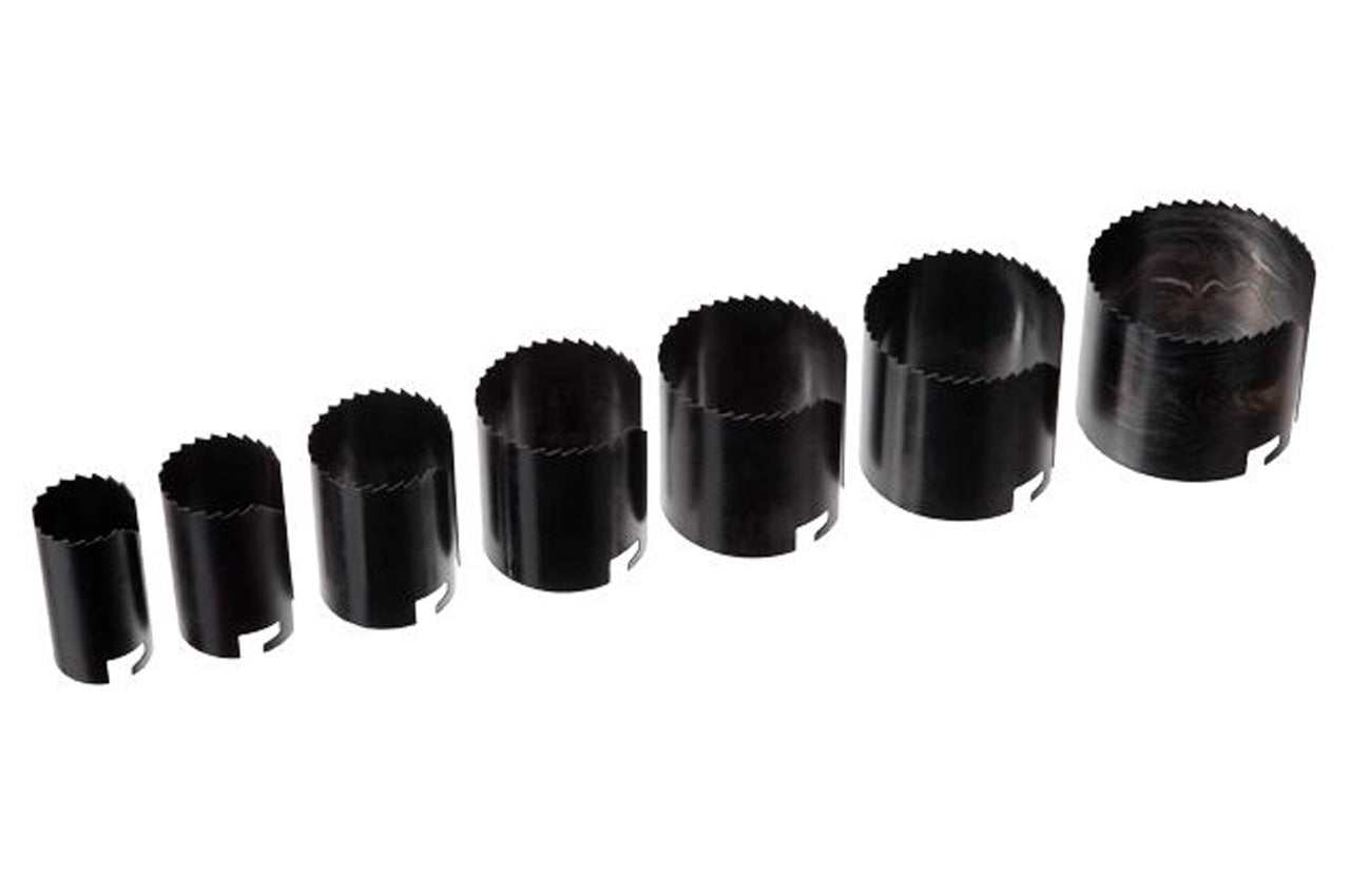 Набор корончатых сверл по гипсокартону Intertool - 7 шт. (26-63 х 43 мм) удлиненные