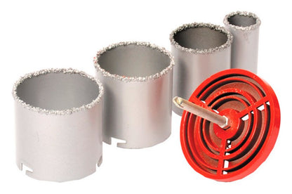 Набор корончатых сверл по плитке Mastertool - 4 шт. (33, 53, 67, 73 мм)