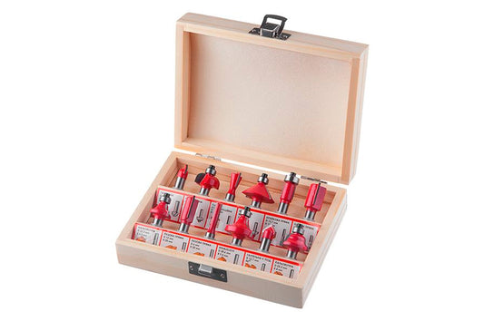 Набор фрез концевых по дереву Intertool - 12 шт.