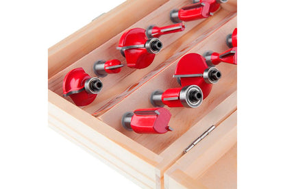 Набор фрез концевых по дереву Intertool - 12 шт.