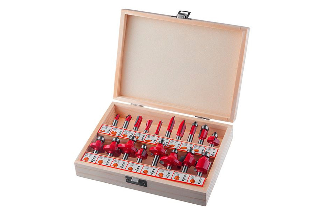 Набор фрез концевых по дереву Intertool - 18 шт.