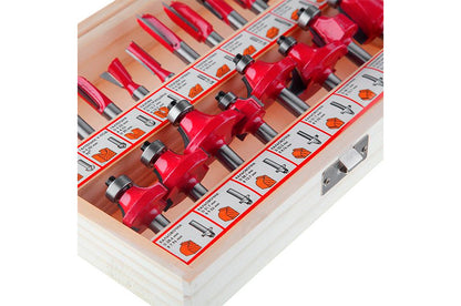 Набор фрез концевых по дереву Intertool - 18 шт.