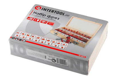 Набор фрез концевых по дереву Intertool - 18 шт.