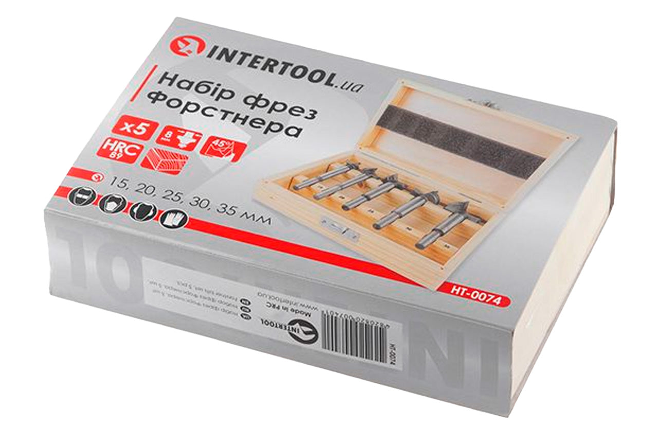 Набір фрез Форстнер Intertool - 5 шт.