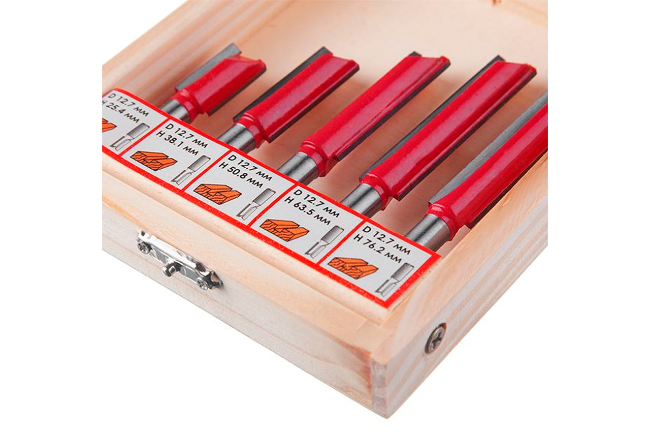 Набор фрез пазовых прямых Intertool - 5 шт.