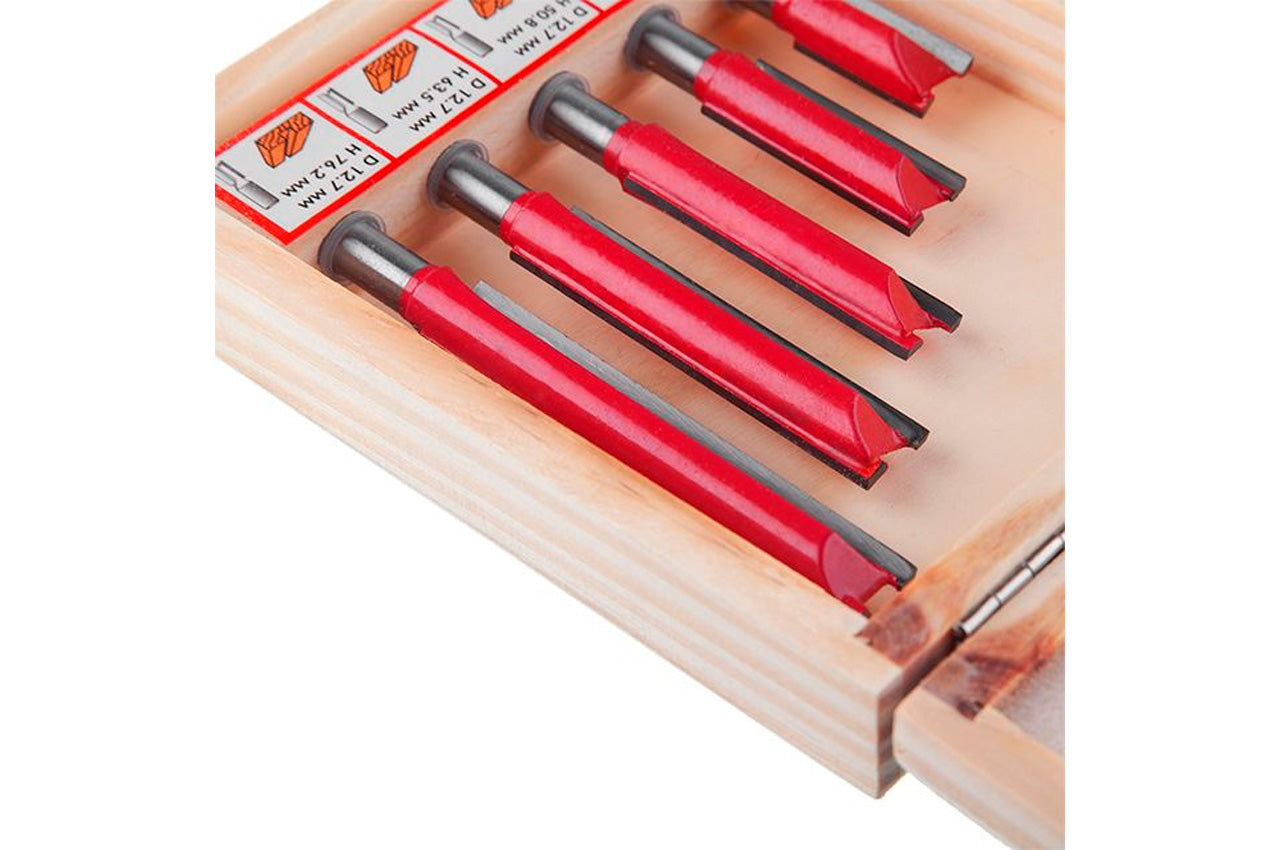 Набор фрез пазовых прямых Intertool - 5 шт.