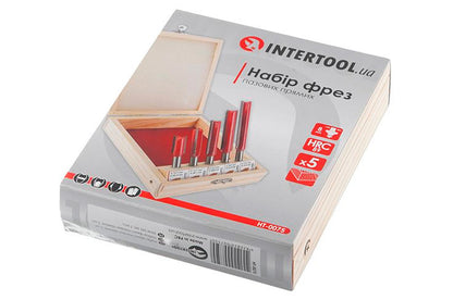 Набор фрез пазовых прямых Intertool - 5 шт.