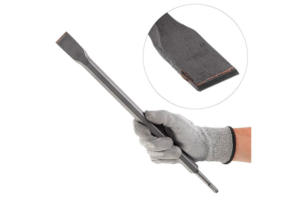 Зубило плоское SDS+ Intertool - 17 х 400 х 25 мм с напайкой