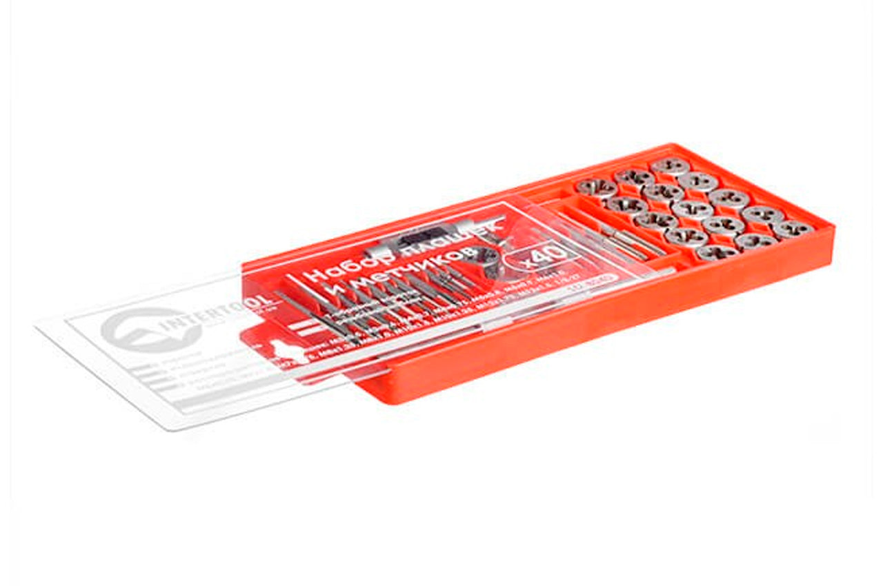 Набір мітчиків та плашок Intertool - 40 од.