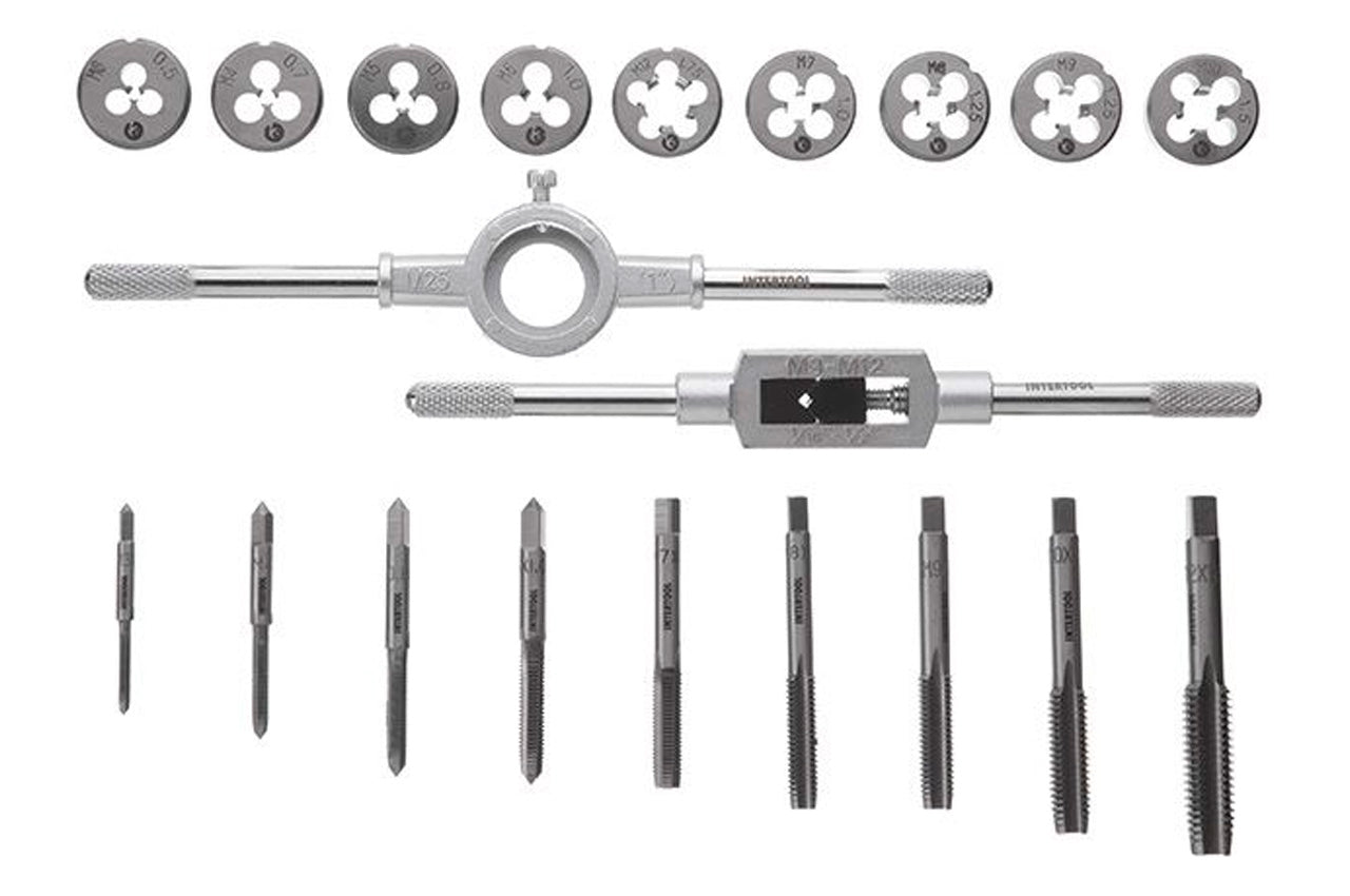 Набор метчиков и плашек Intertool - 20 ед. Pro